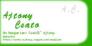 ajtony csato business card